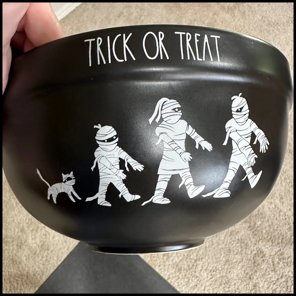 Rae Dunn Trick or Treat Candy Bowl 8” - Picture 4 of 6